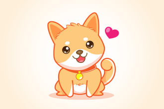 draw cute cartoon character mascot animal for children