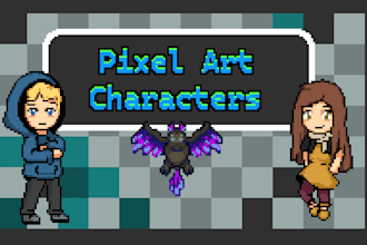 create 2d pixel art character sprites