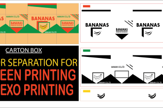 separation colors for screen printing, flexo plate printing