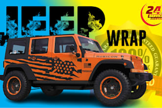 design jeep wraps, vehicle wrap, custom 4x4 jeep wraps, boat wrap design