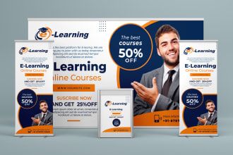 design trade show booth, roll up banner, backdrop, exhibition