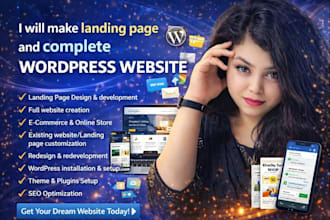 make landing page and complete wordpress website