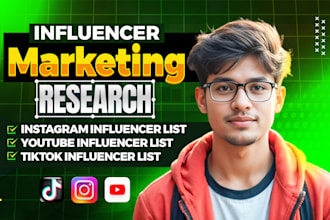 find list of youtube and instagram influencer research for marketing