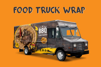 do food truck, food trailer, food kart ,food menu ,food flyers, van wrap design
