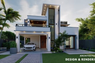 do 3d architectural interior design and exterior house design