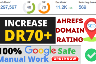 increase ahrefs dr domain rating using high authority white hat backlinks