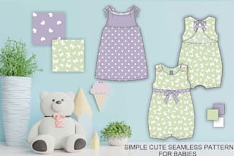 design simple cute seamless pattern for babies