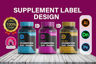 do supplement label design amazon product label design, 3d bottle mockup