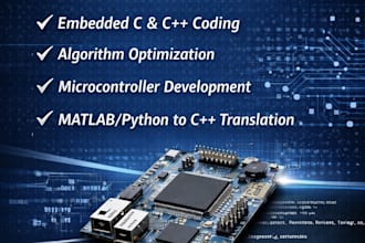 provide embedded firmware and algorithm implementation with c and cpp