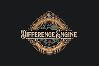 design awesome steampunk and vintage logo