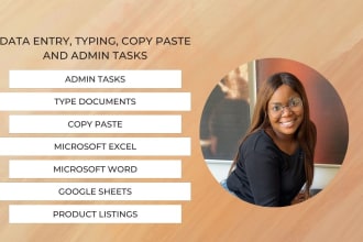 do exclusive data entry, typing, copy paste and admin tasks