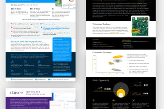 design a one pager, executive summary, or proposal in powerpoint