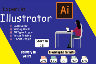 do any adobe illustrator work or edit very fast