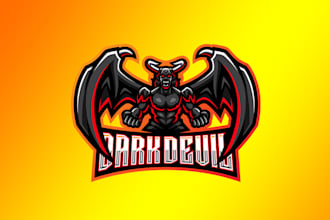 design outstanding dark devil sport mascot logo with express delivery