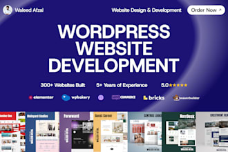 build your wordpress business website with elementor wpbakery or divi