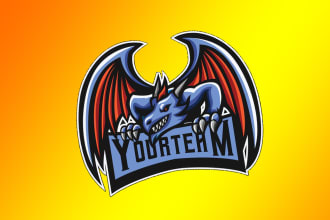 design unique and creative dragon sport mascot logo for your business