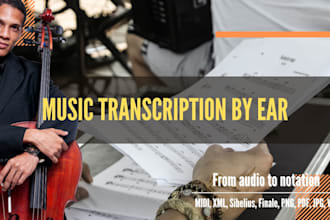 transcribe a song by ear to sheet music