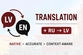 translate latvian, english vice versa, and from russian