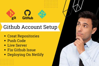 setup your git and github account and fix error and create repository