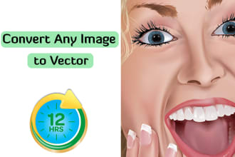 redraw any image to vector within 12 hours