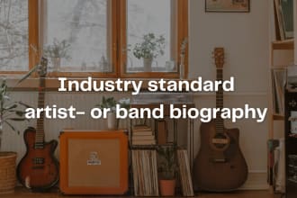 write your artist or band bio