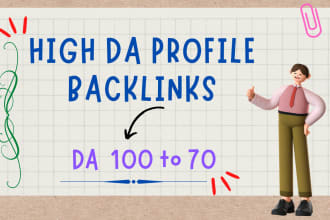 create 155 manual high da profile backlinks