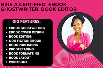 ghostwrite nonfictiction, kindle book, online course content, ebook, ecourse