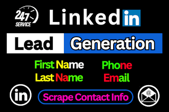 collect lead generation b2b linkedin website phone number email list building
