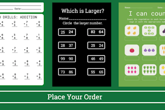 create science,english,maths worksheet for kids