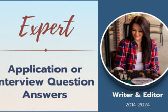answer or edit your application or interview questions