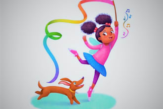 do amazing african american child story book illustration of art