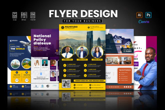 design flyer for business, corporate, event, food, and health services