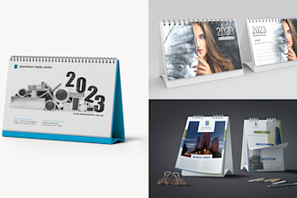 create brand calendar design for new year