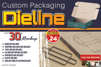 create accurate dielines template, cutline and fold line for your packaging box
