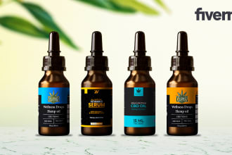 create cbd label, hemp label design, bottle label design within 24 hours