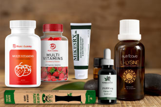 create product and supplement label design