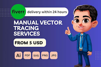 do manual vector tracing in adobe illustrator