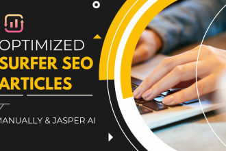 write SEO surfer optimized articles and blog posts