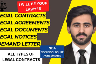 write legal contracts, agreements, nda, gdpr privacy policy,terms and conditions