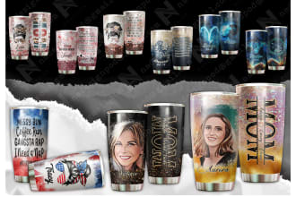 design tumbler, water bottle, mug, pint glass