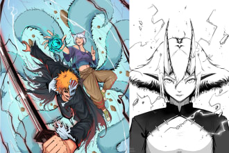 draw manga art or comic page illustration