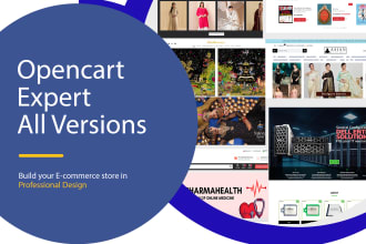 be fix bugs, errors, customize and design issues in  opencart