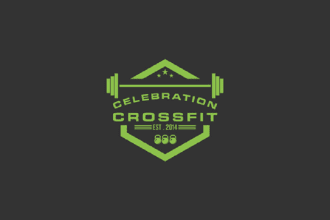 do powerful strong crossfit gym logo