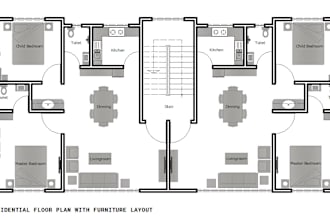 draw stunning architectural drawings and 2d floor plans in autocad