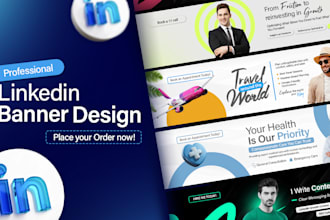 design professional linkedin banner and profile picture