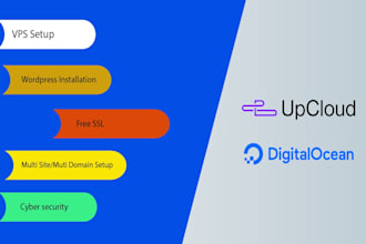 setup vps server on digitalocean, linode, vultr and upcloud