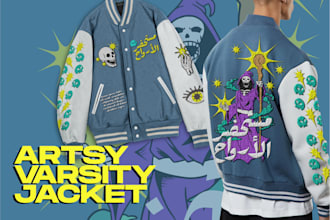 design sick and artsy varsity college jacket