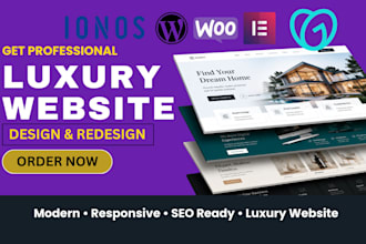 design or redesign luxury website, build business wordpress website design