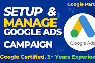 be your google ads manager and manage PPC ads campaigns
