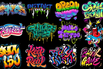 create original graffiti style for your logo or your brand